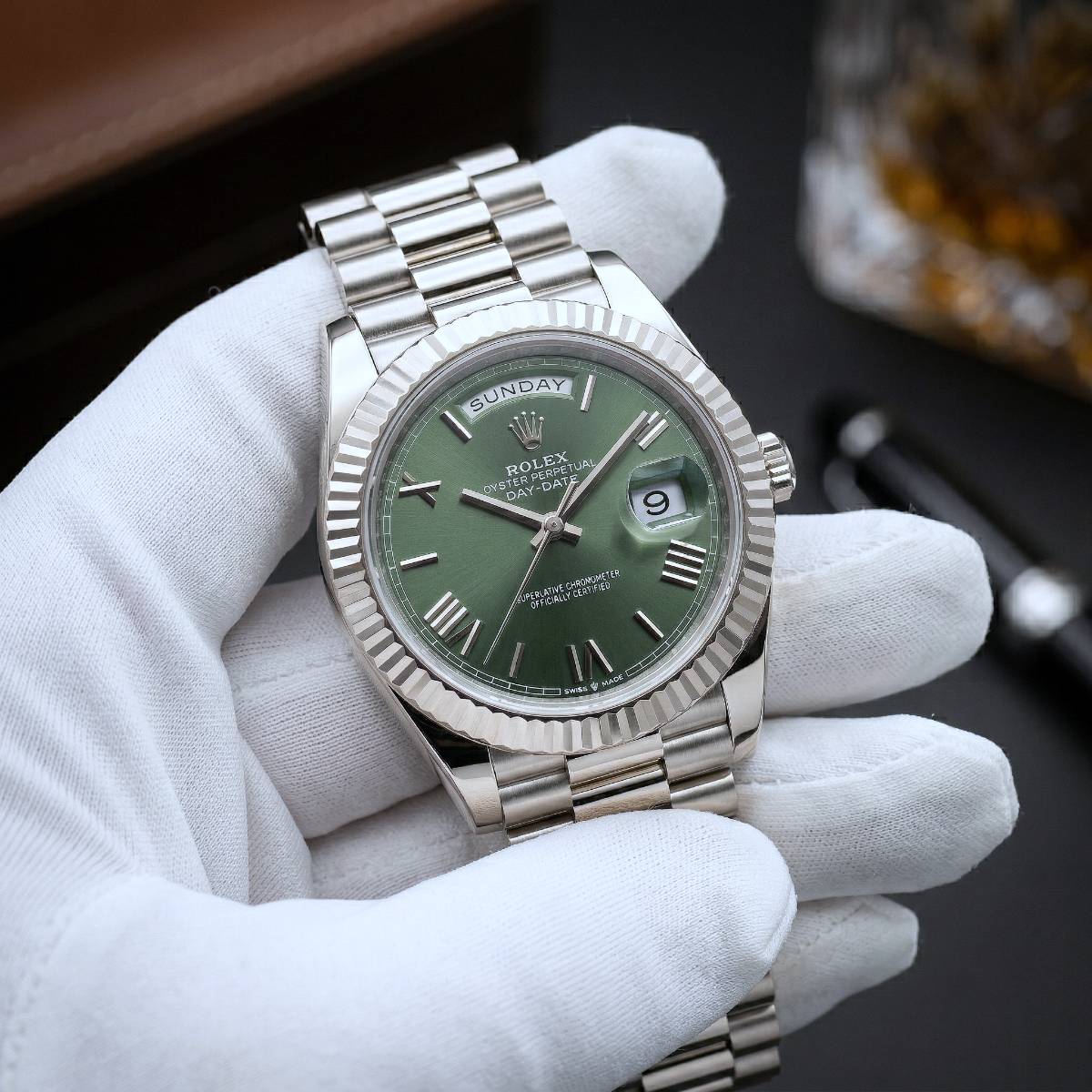 Rolex Day-Date Olive Green - view 1