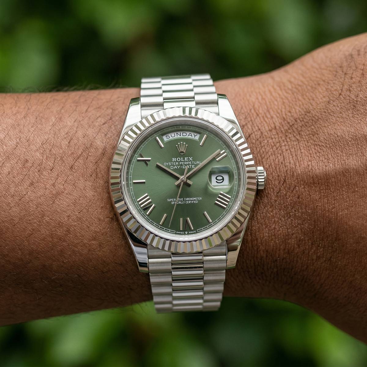 Rolex Day-Date Olive Green view 2