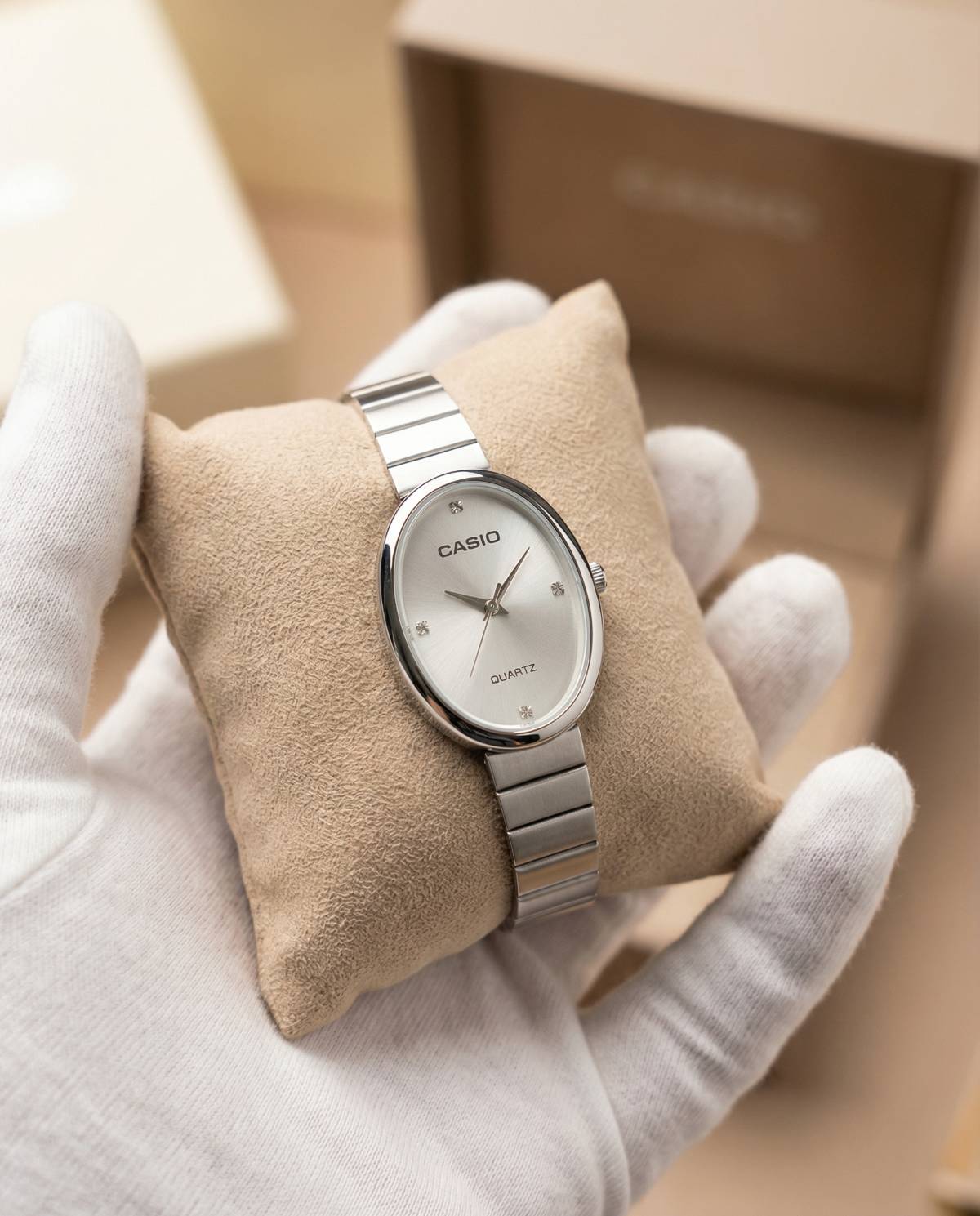 Casio Quartz Oval Bracelet Watch - view 1