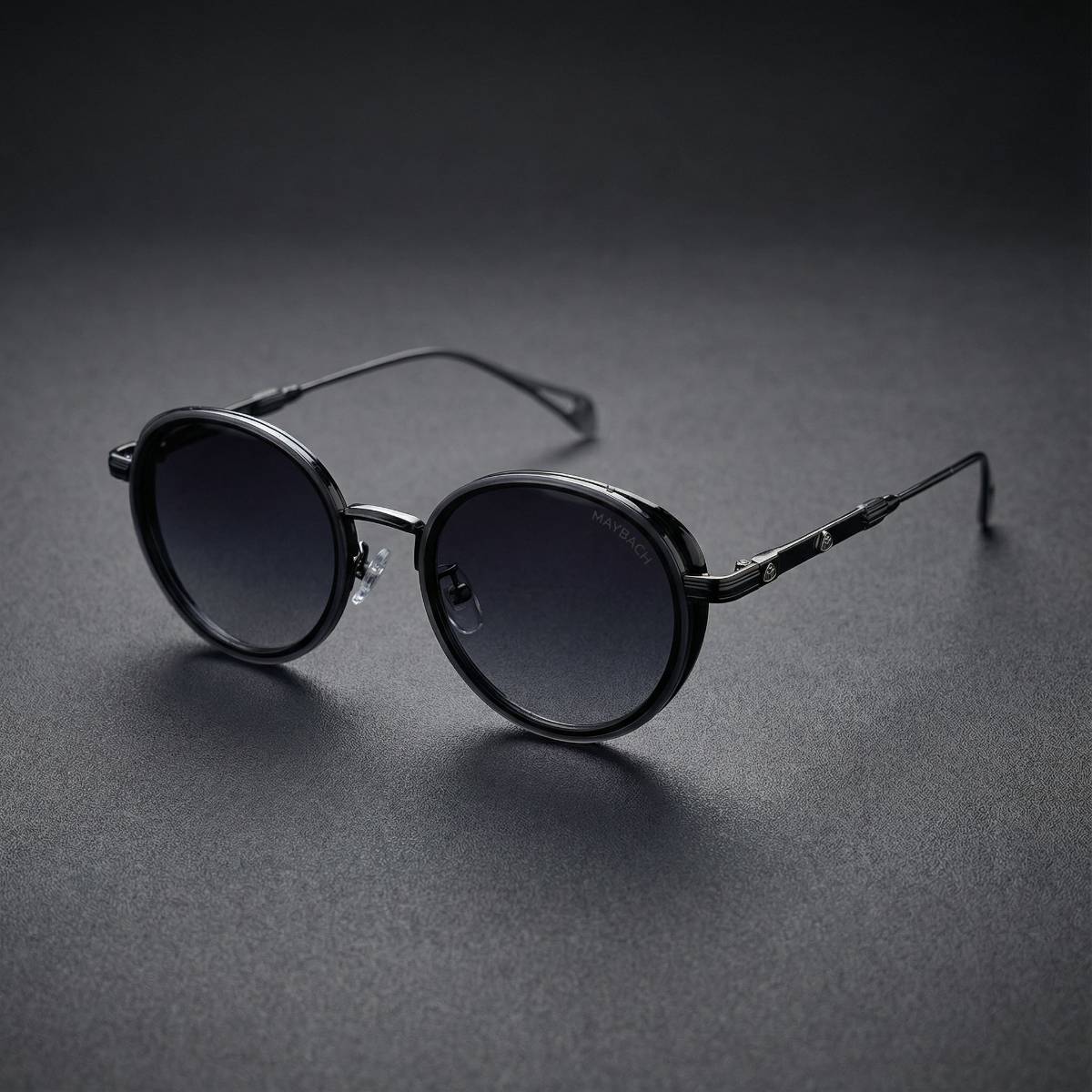 Maybach Eyewear Black Round Sunglasses view 2