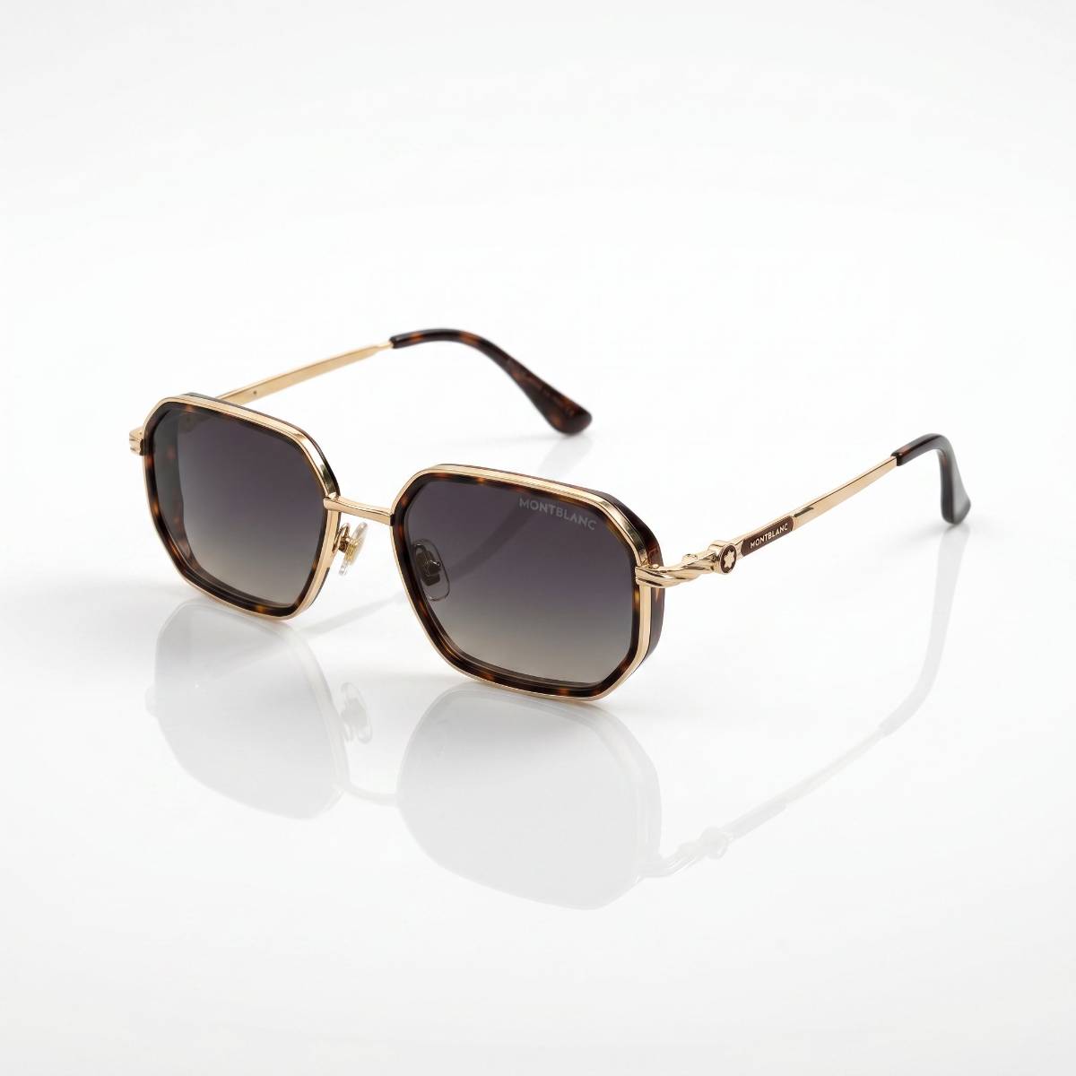 Montblanc Geometric Tortoise Sunglasses