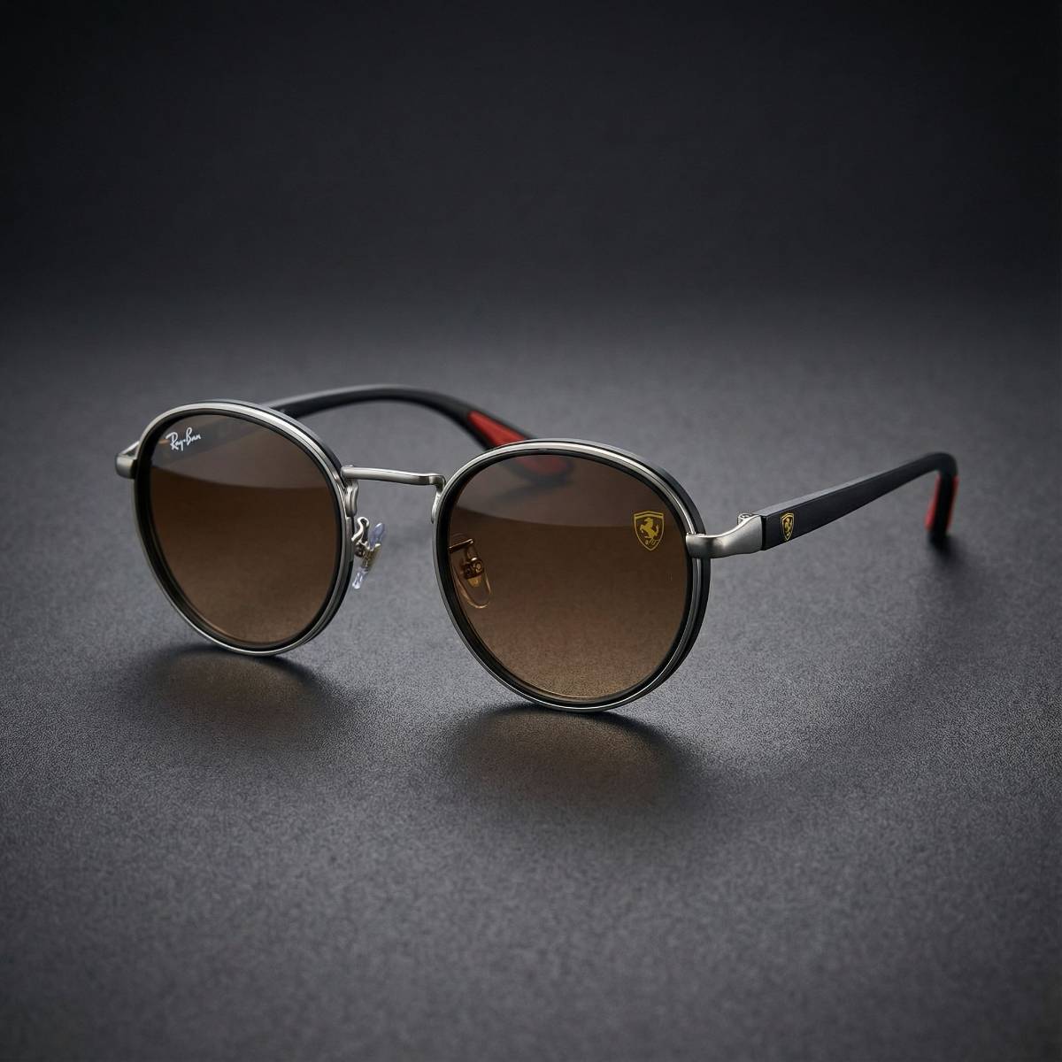 Ray-Ban Ferrari Round brown Sunglasses view 2