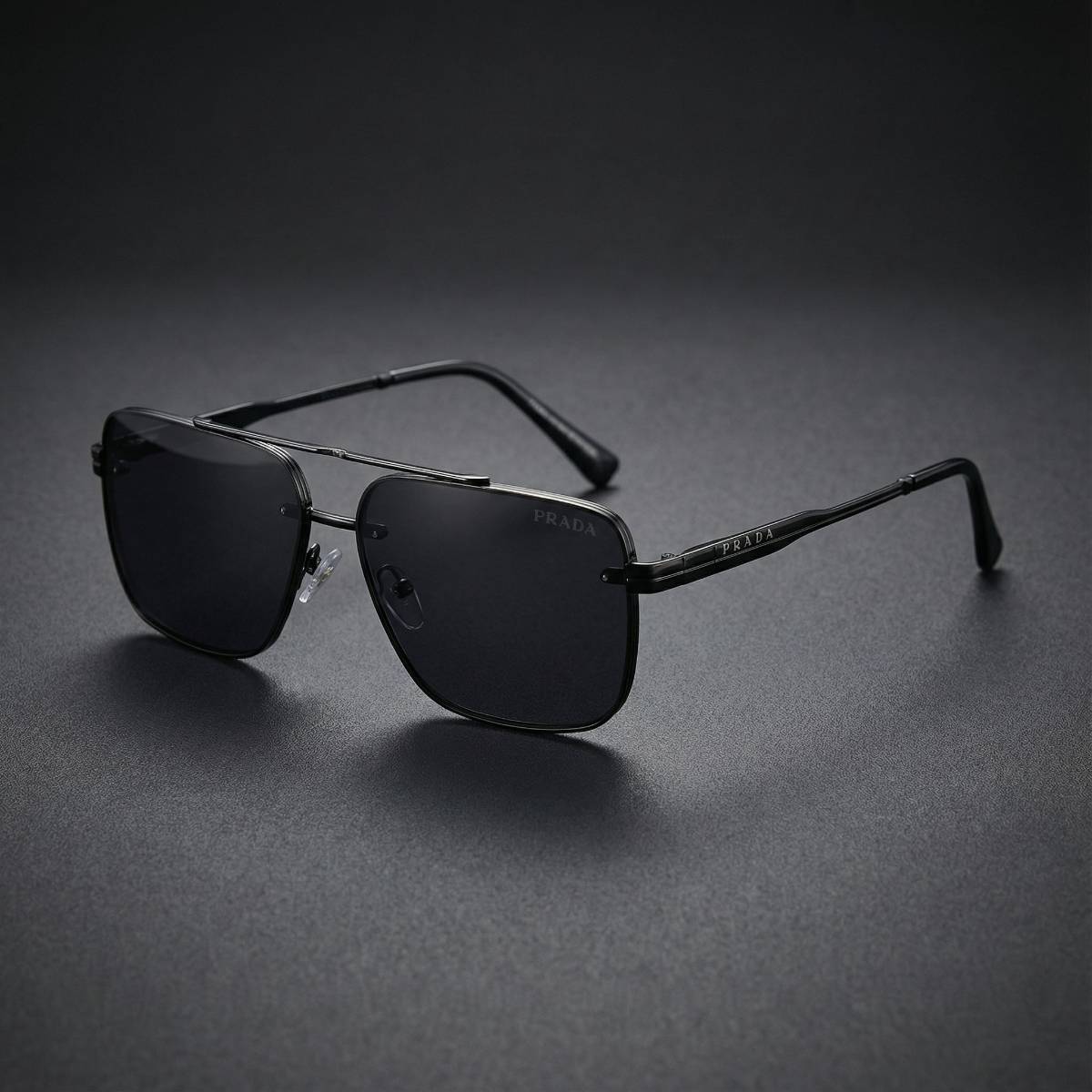 Prada Black Aviator Sunglasses 01 view 2