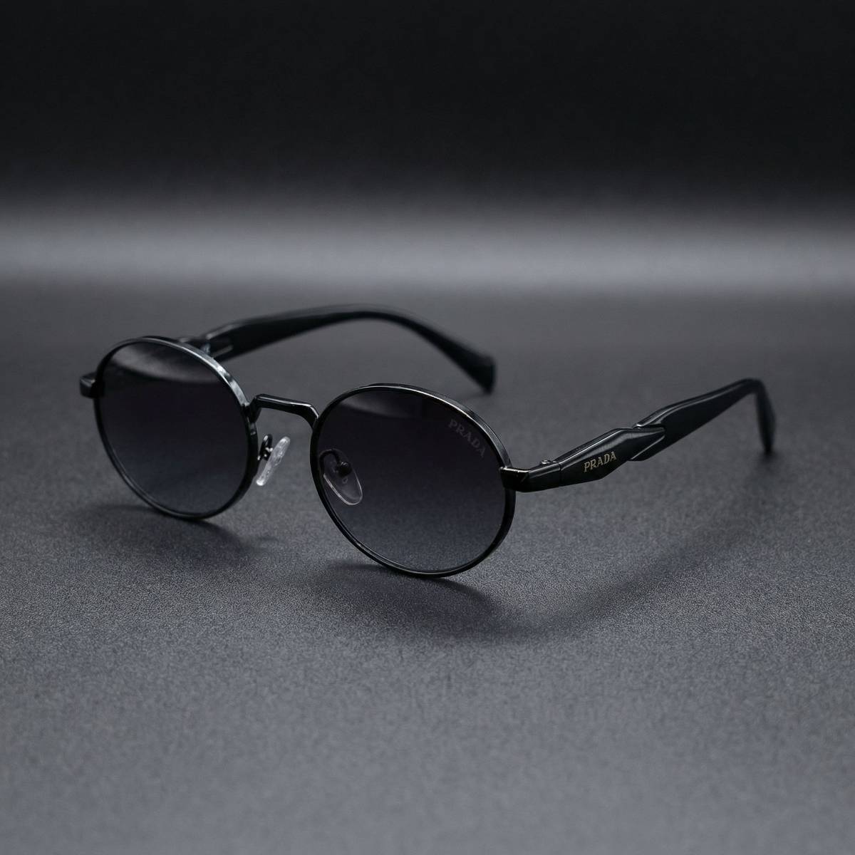 Prada Round Oval Metal Sunglasses view 2