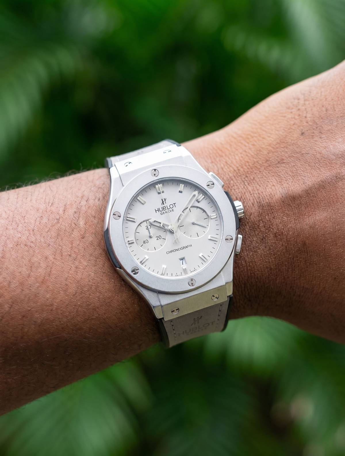 Hublot Classic Fusion White Chronograph view 2