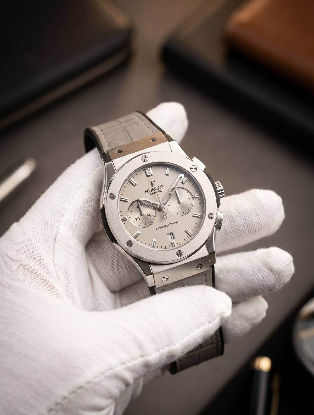 Hublot Classic Fusion White Chronograph view 1