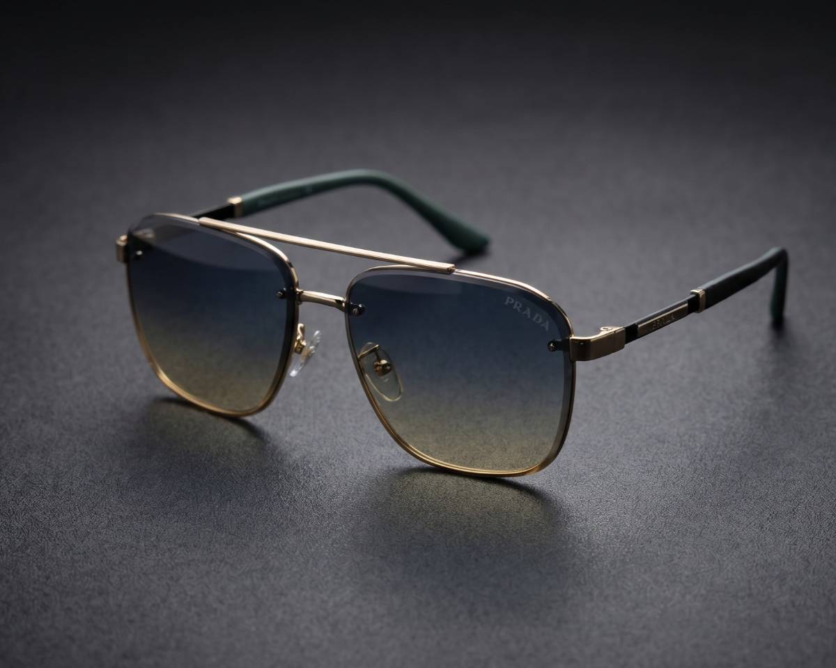 Prada Aviator Gradient Sunglasses blue-B view 2