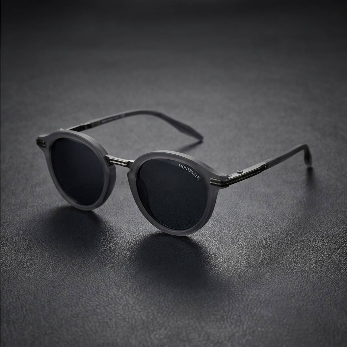 Montblanc Round Matte Sunglasses view 2