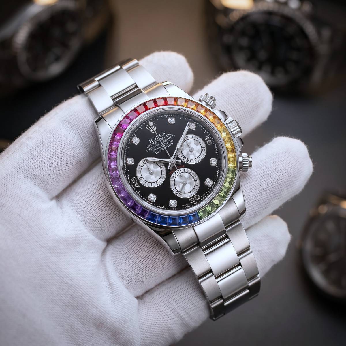 Rolex Daytona Rainbow Cosmograph view 1