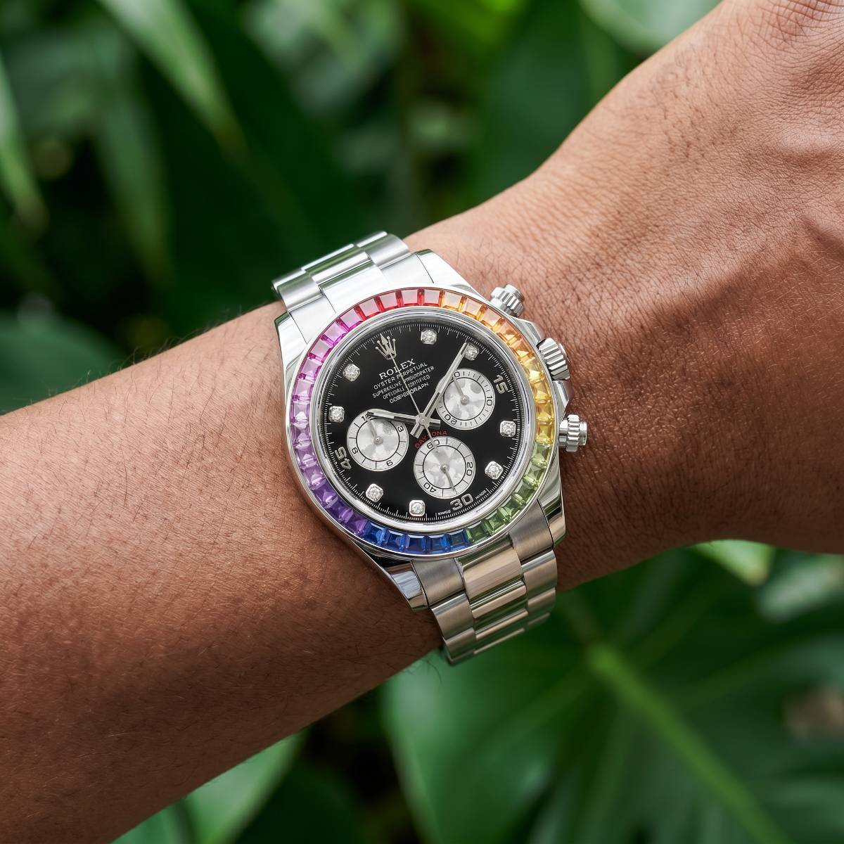 Rolex Daytona Rainbow Cosmograph view 2