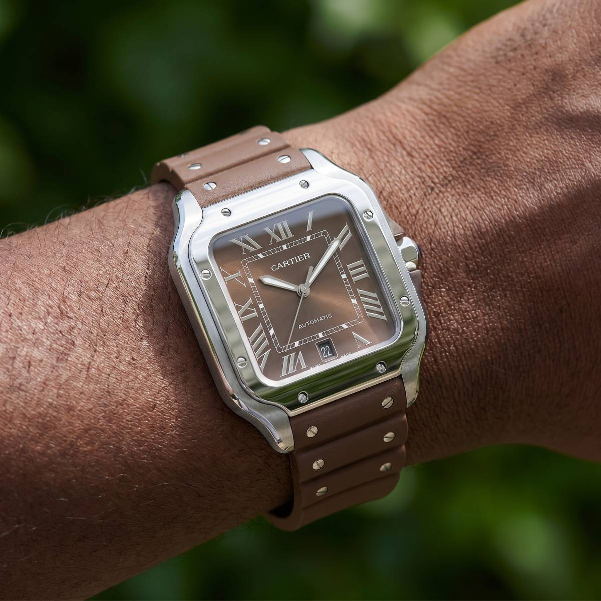 Cartier Santos QUARTZ  S-BROWN view 2