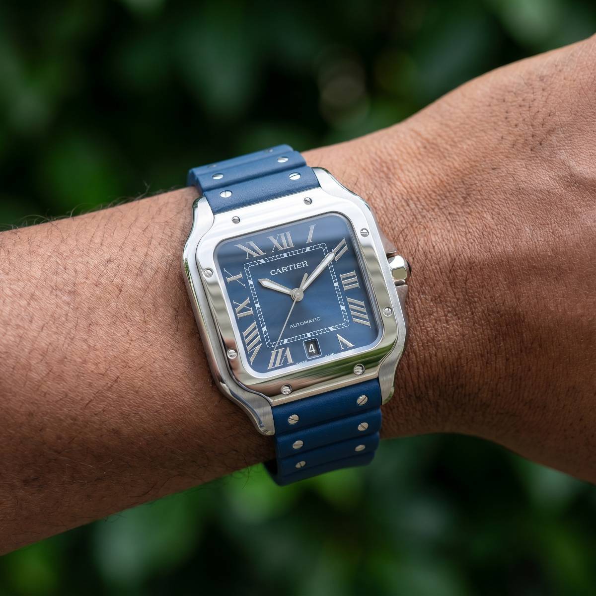 Cartier Santos QUATRZ  BLUE view 2