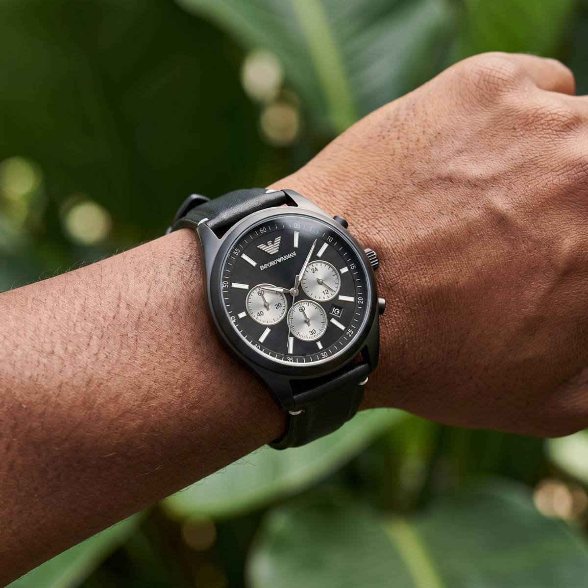 Emporio Armani Chronograph Black Watch view 2