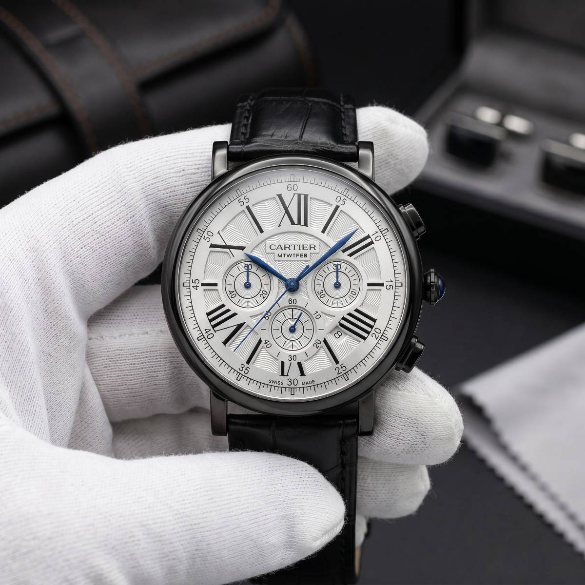 Cartier Rotonde Chronograph Watch view 1