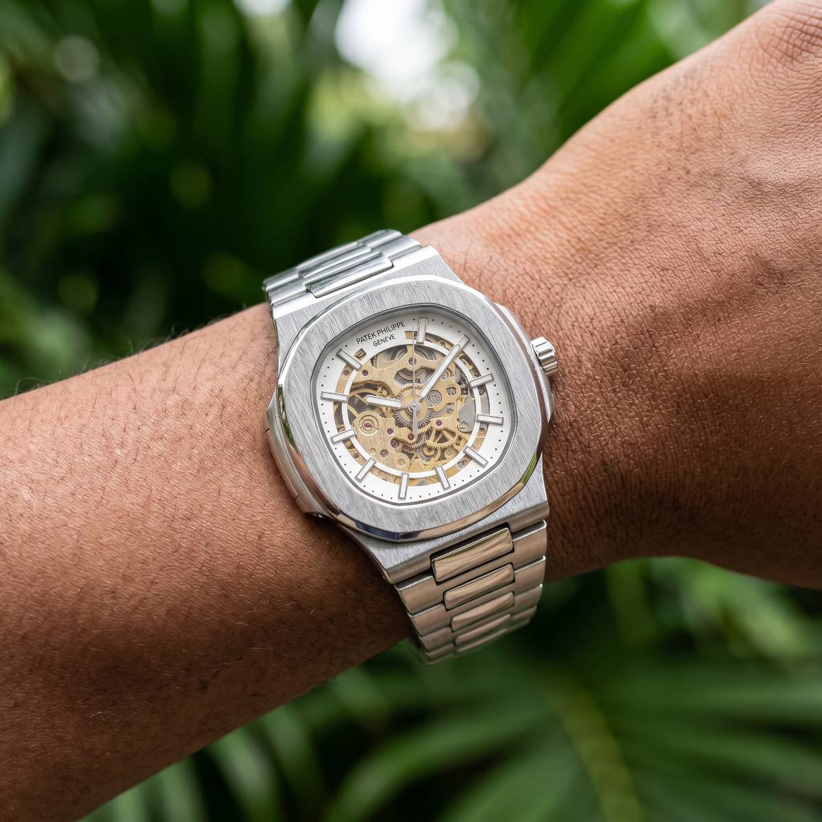Patek Philippe Nautilus Skeleton SILIVER view 2