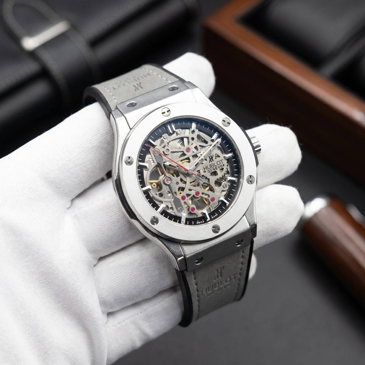 Hublot Classic Fusion Skeleton GREY view 1