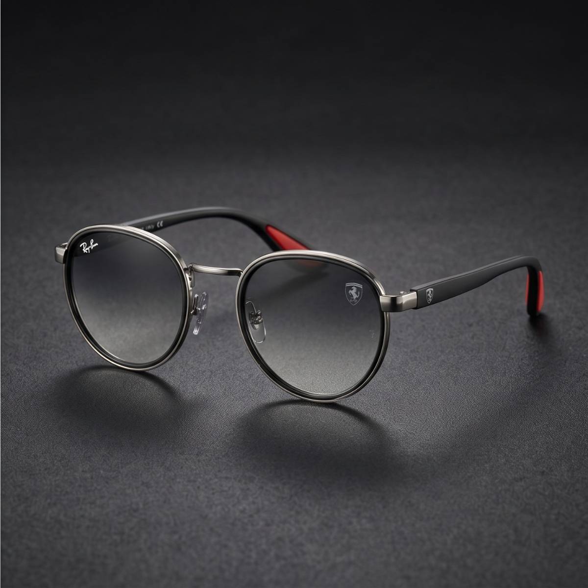 Ray-Ban Scuderia Ferrari Round Sunglasses GREY view 2