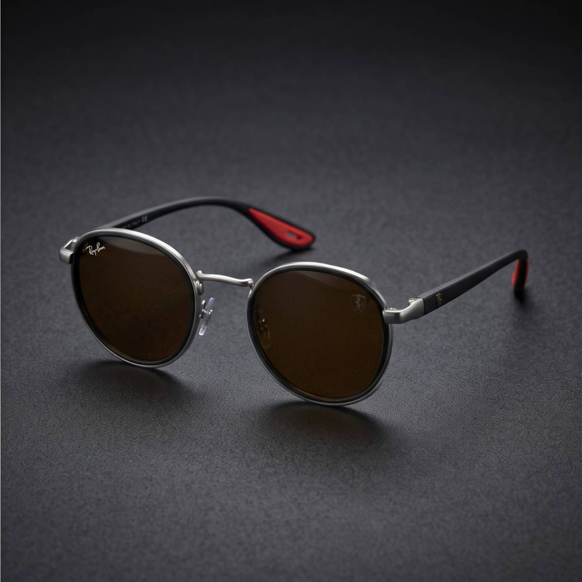 Ray-Ban Ferrari Round Sunglasses GREY view 2