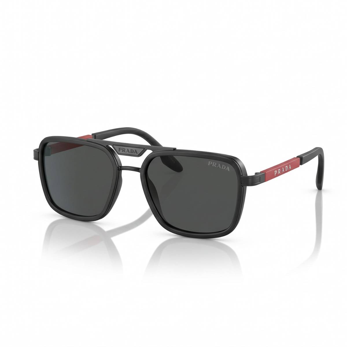 Prada Linea Rossa Navigator Sunglasses black,red view 1