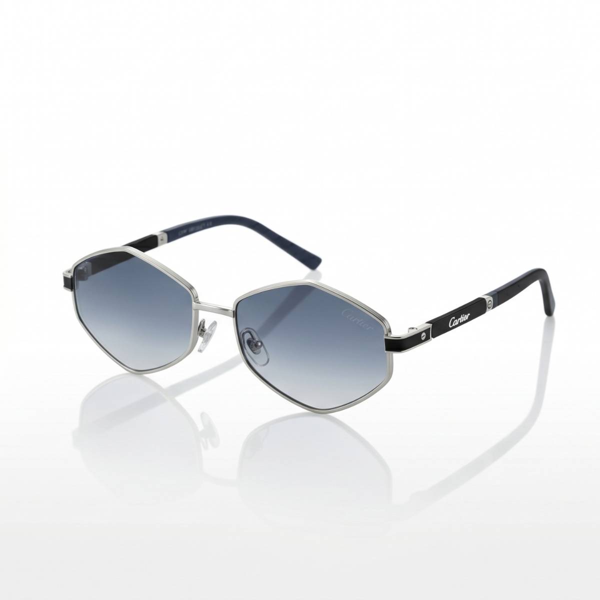 Cartier Geometric Blue Gradient Sunglasses sky blue view 1
