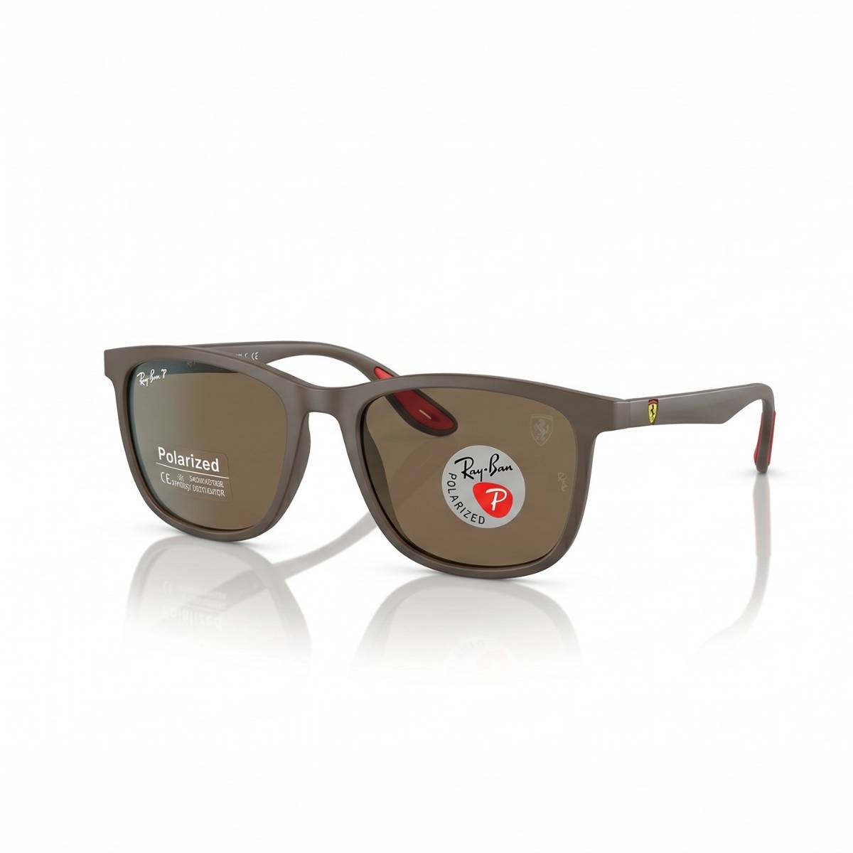 Ray-Ban Scuderia Ferrari Polarized Sunglasses BROWN - view 1