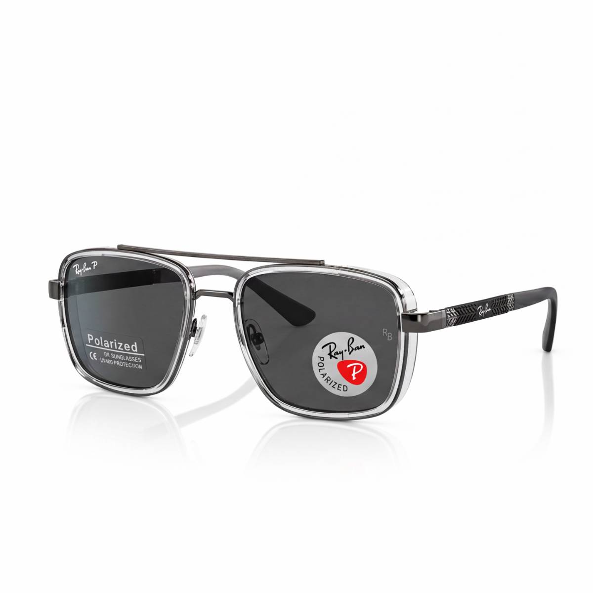 Ray-Ban Polarized Navigator Sunglasses grey - view 1