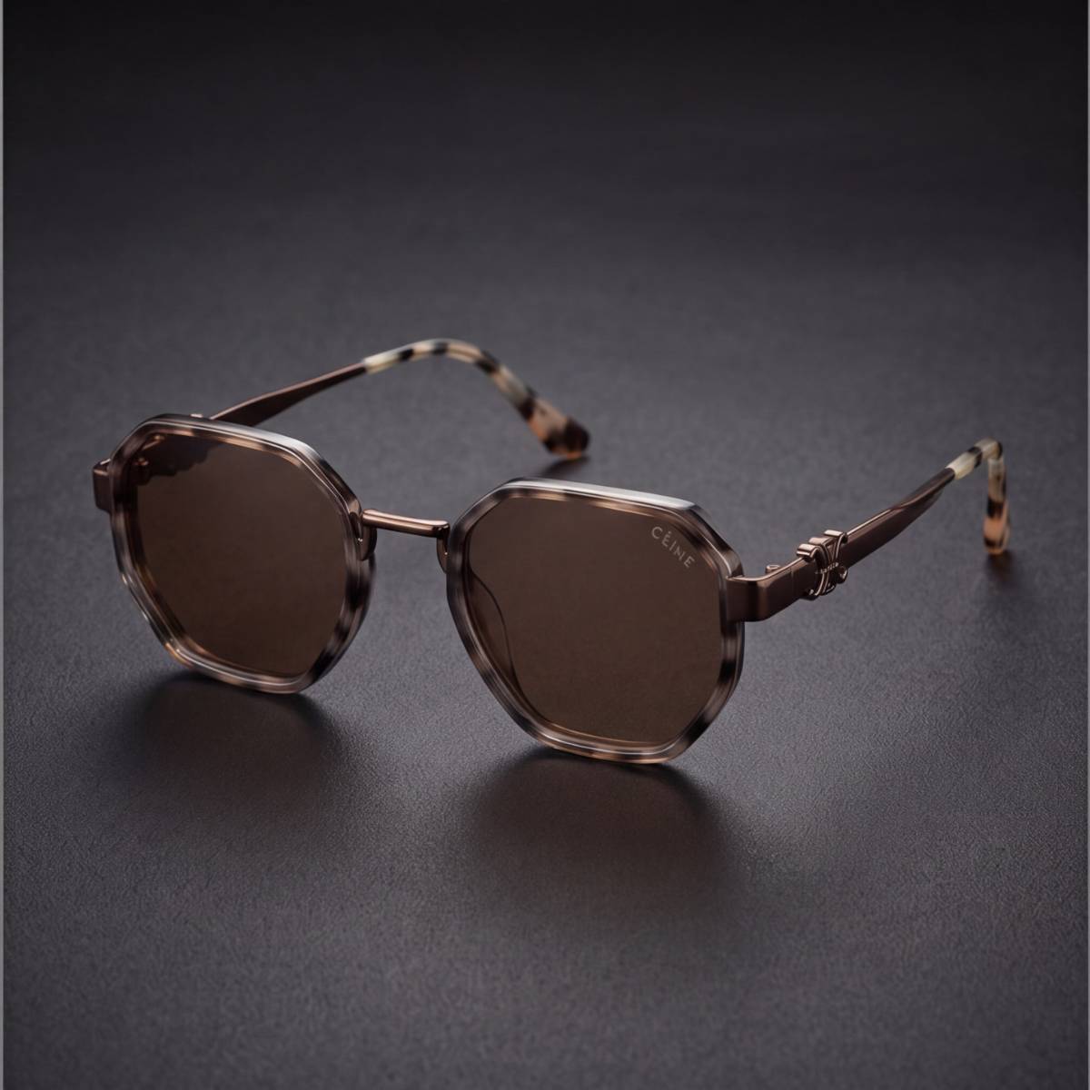 Céline Geometric Tortoise Sunglasses view 2