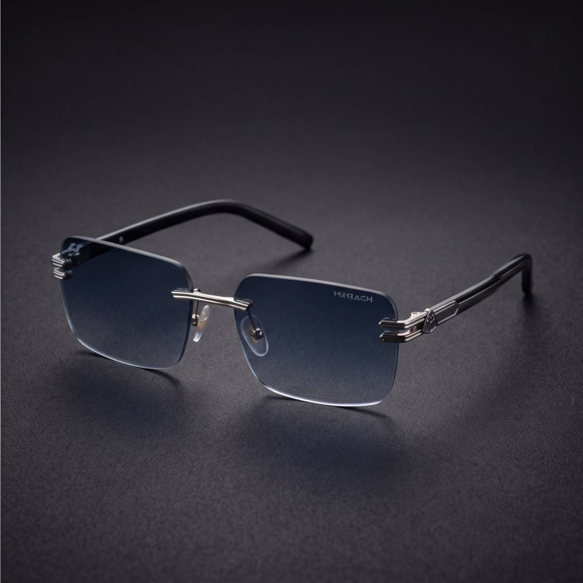 Maybach Rimless Blue Gradient Sunglasses view 2