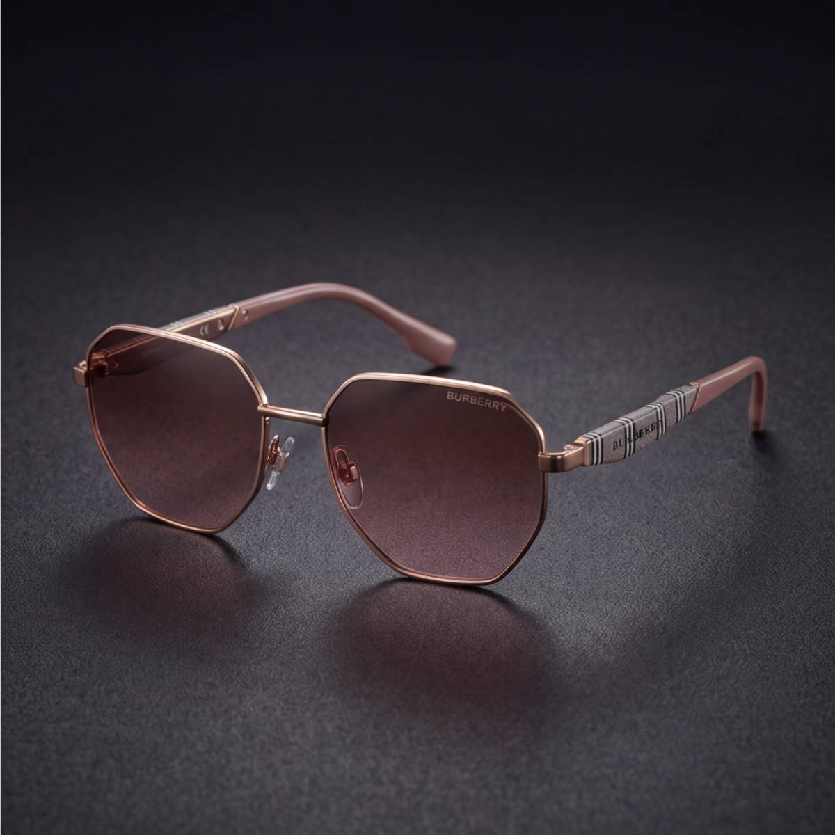 Burberry Geometric Rose Gold Sunglasses PINK view 2