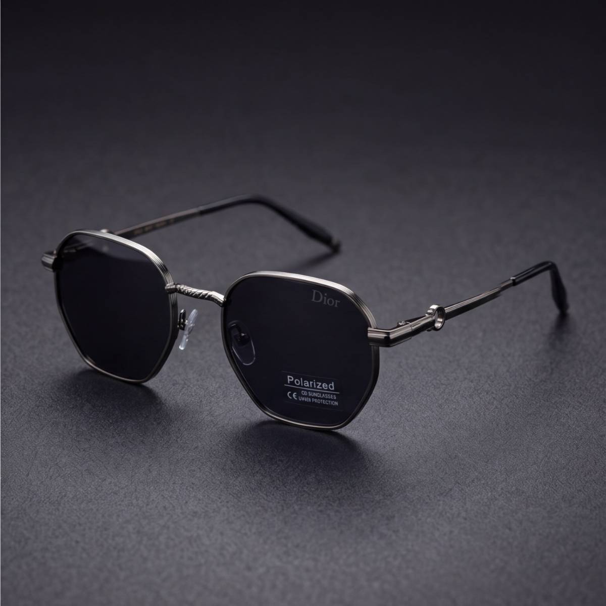 Dior Polarized Geometric Metal Sunglasses view 2