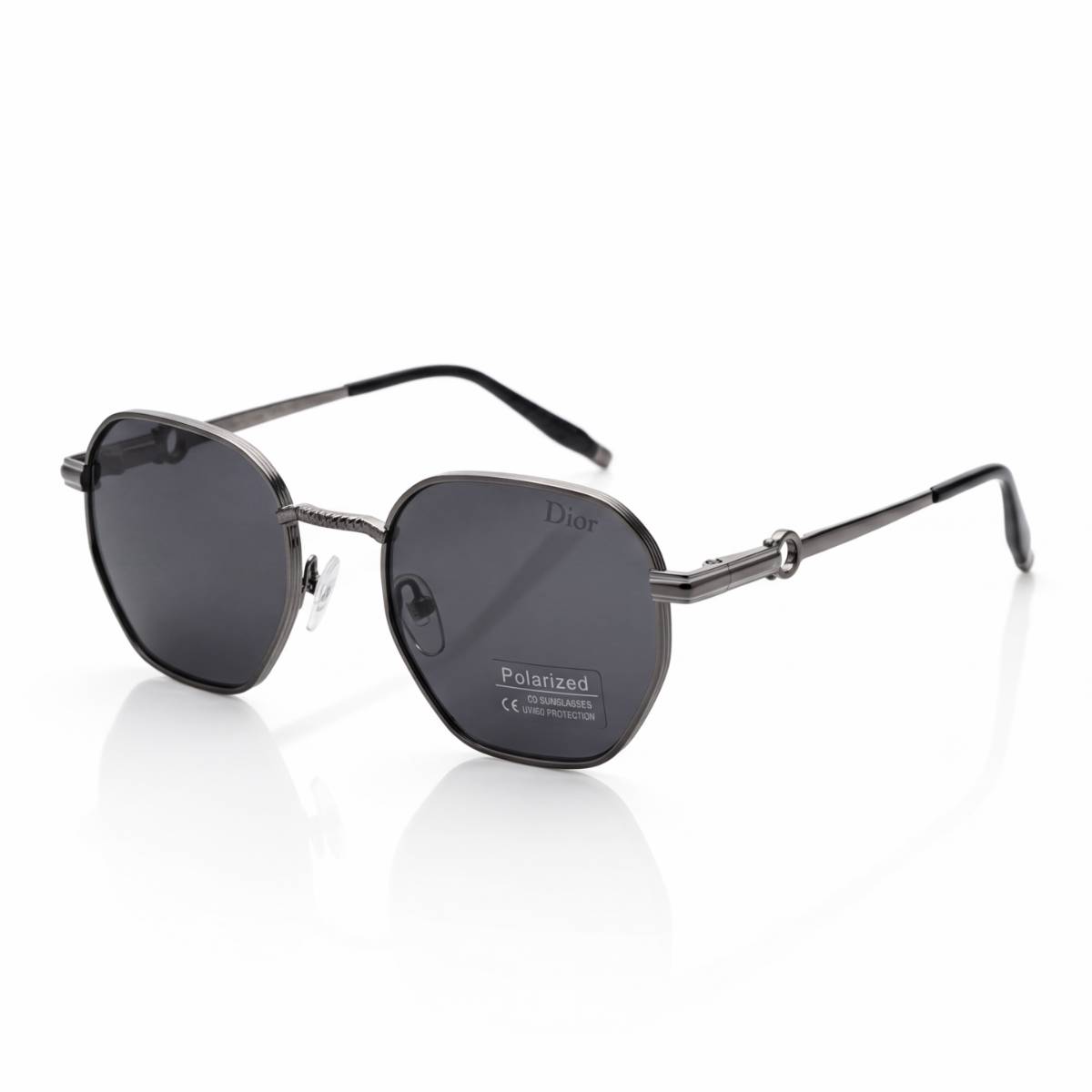 Dior Polarized Geometric Metal Sunglasses