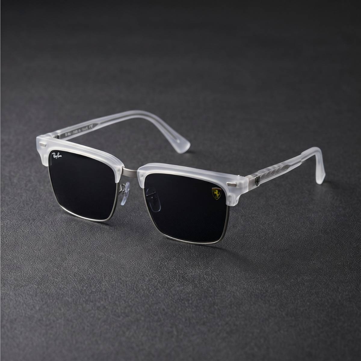 Ray-Ban Ferrari Clubmaster Sunglasses white view 2