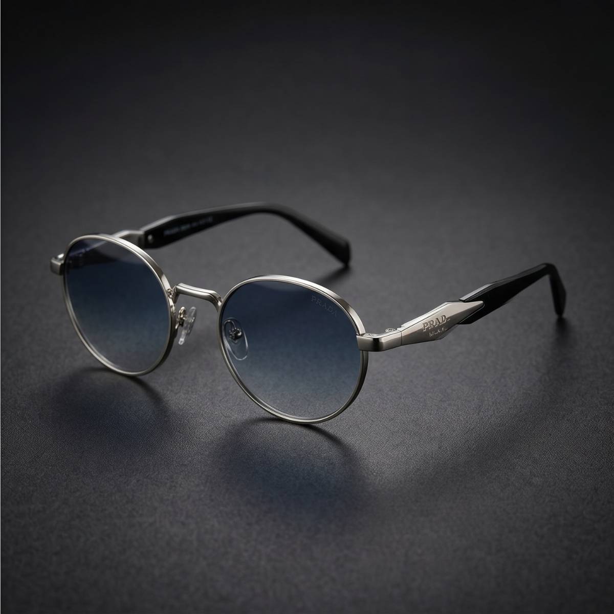 Prada Milano Round Metal Sunglasses view 2