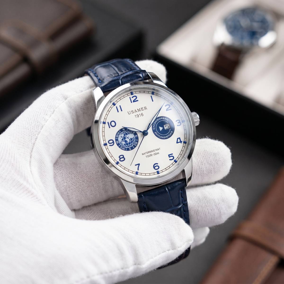USAMER 1916 Classic Dress Watch BLUE