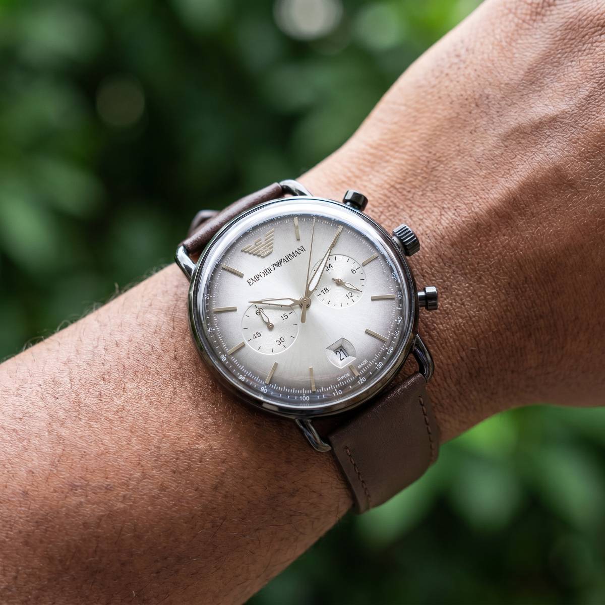 Emporio Armani Aviator Chronograph BROWN view 2