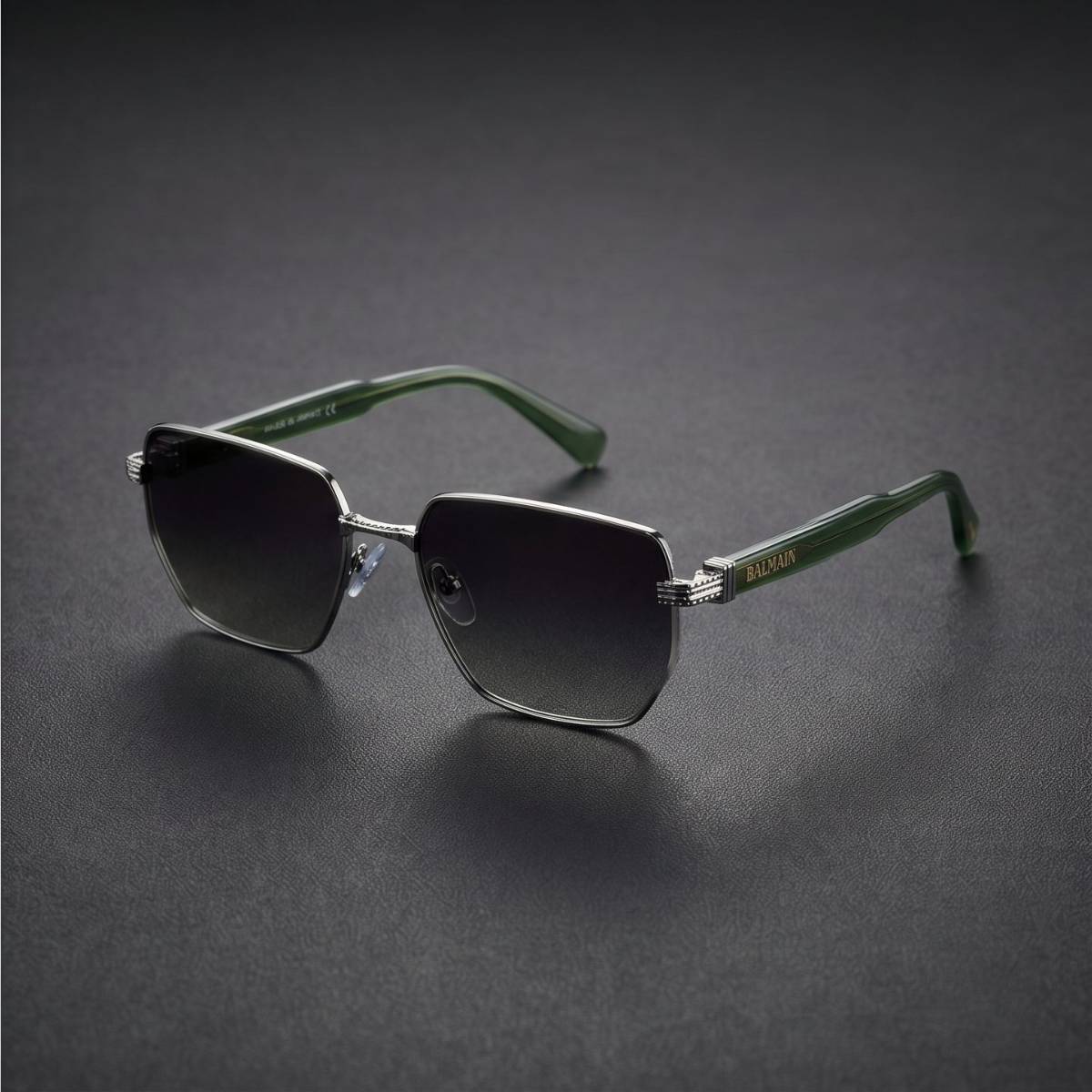 Balmain Silver Green Sunglasses view 2