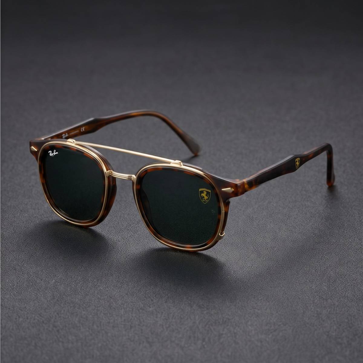 Ray-Ban Ferrari Aviator Sunglasses gold black view 2