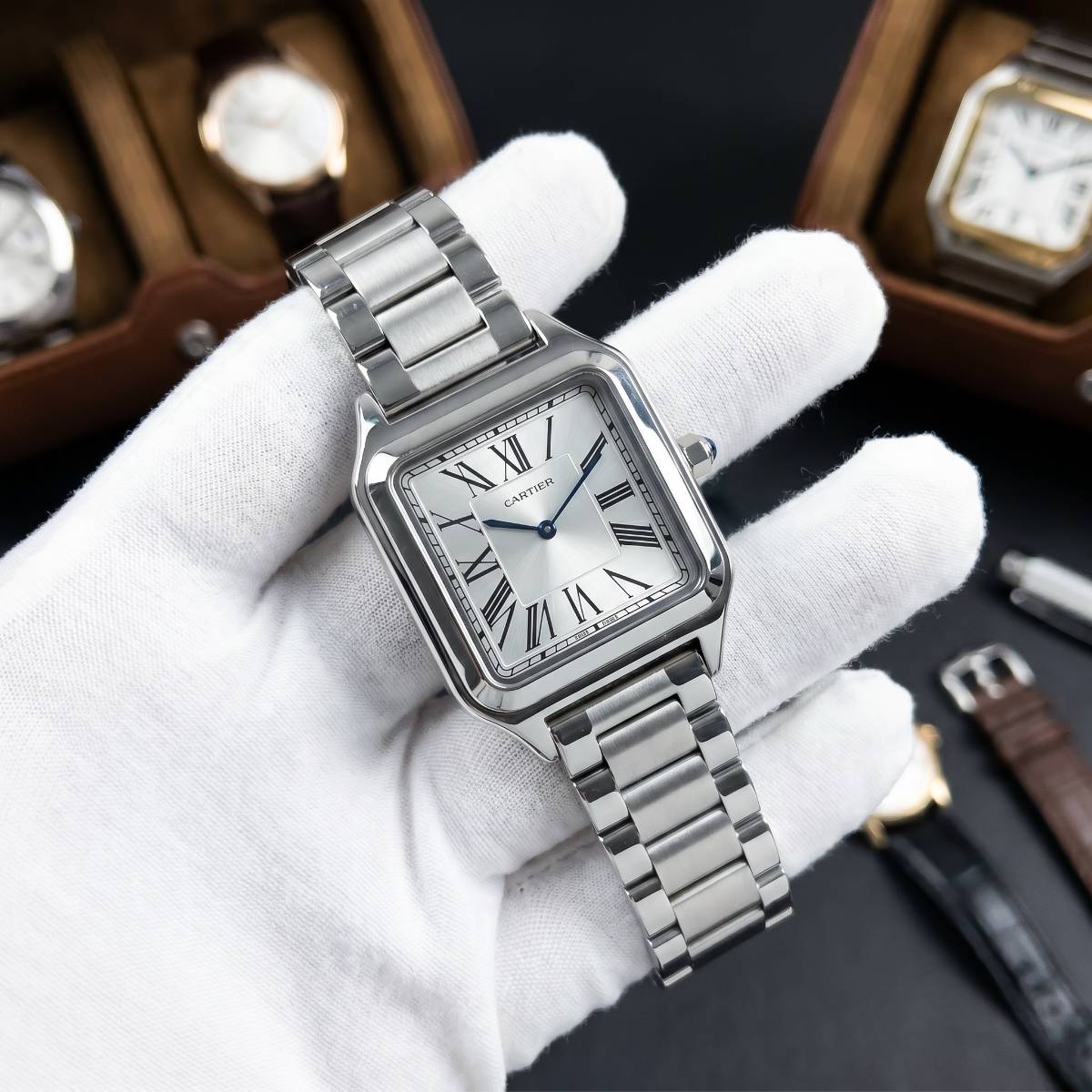 Cartier Santos-Dumont Steel Watch - view 1