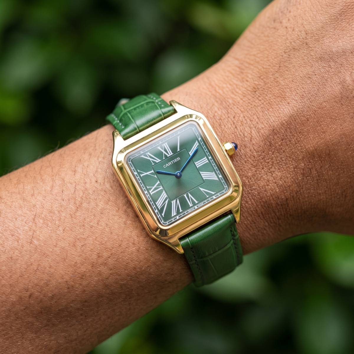 Cartier Santos-Dumont Green Dial view 2