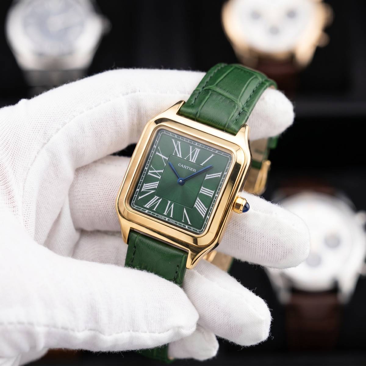 Cartier Santos-Dumont Green Dial - view 1