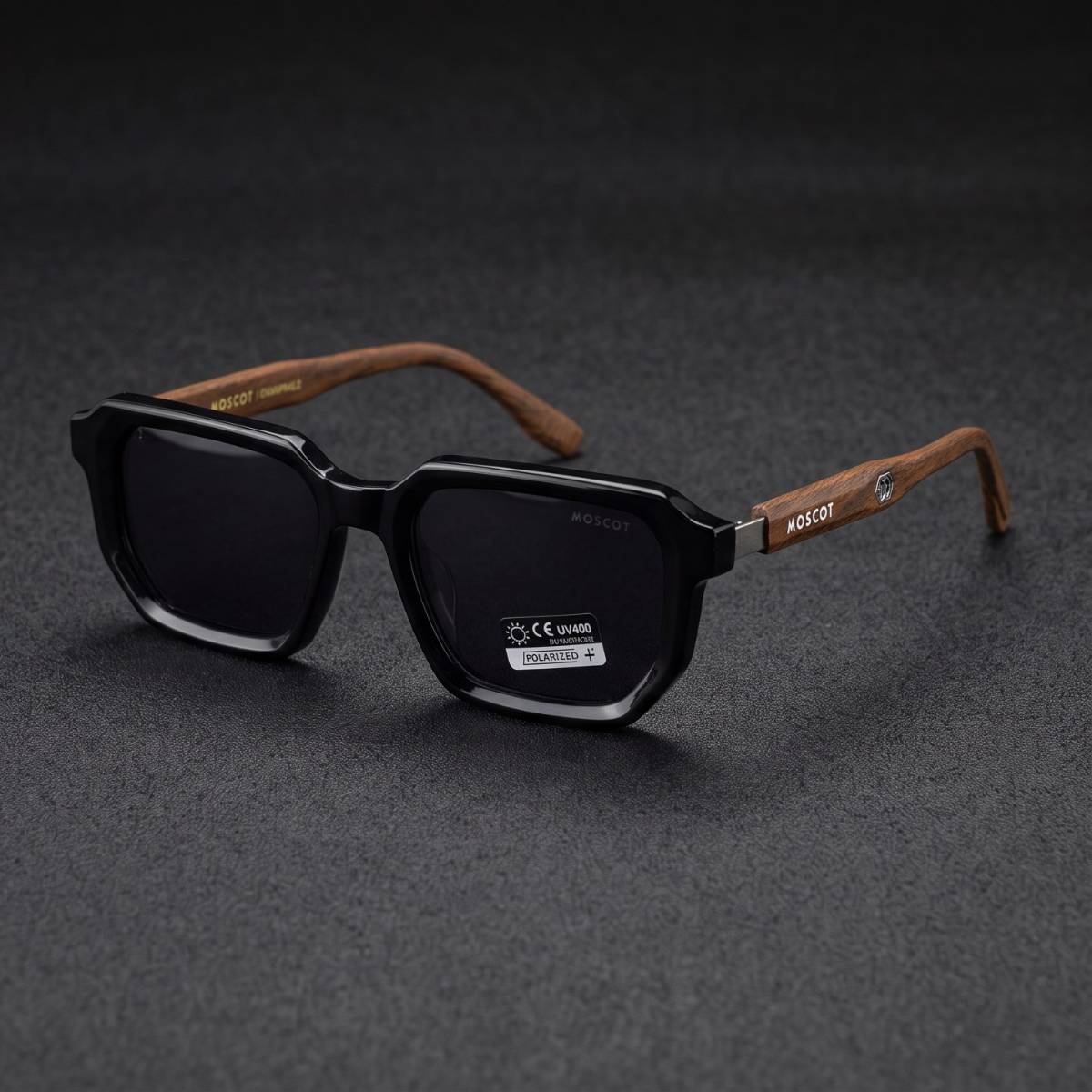Moscot Polarized Wood Temple Sunglasses view 2