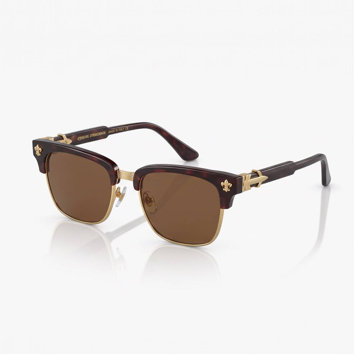 Chrome Hearts Clubmaster Tortoise Sunglasses