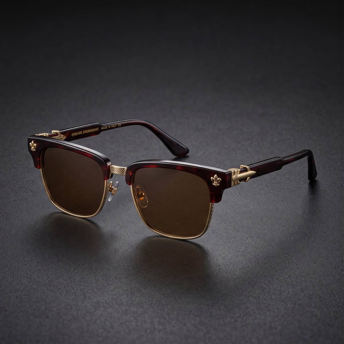 Chrome Hearts Clubmaster Tortoise Sunglasses view 2