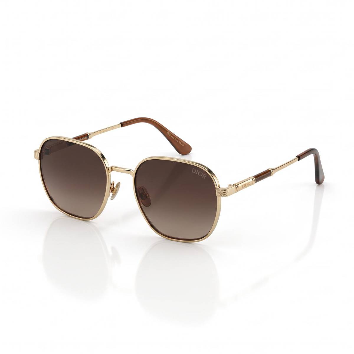 Dior Gold Geometric Sunglasses view 1