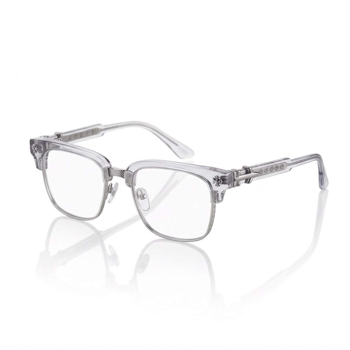 Chrome Hearts Clubmaster Clear Eyeglasses - view 1
