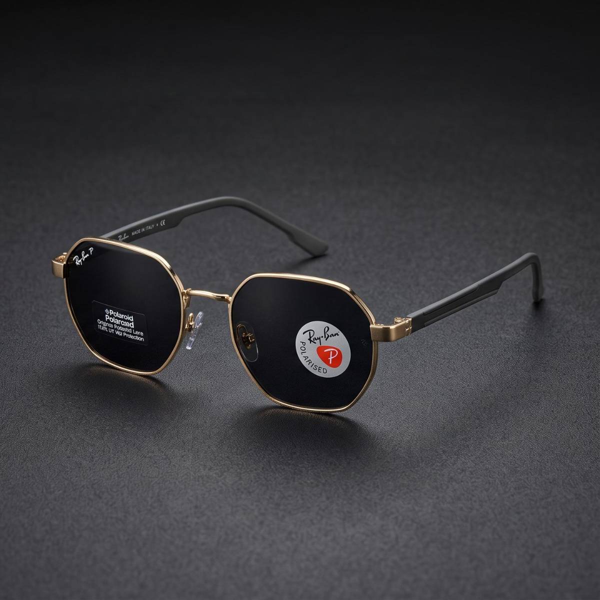 Ray-Ban Polarised Geometric Sunglasses view 2