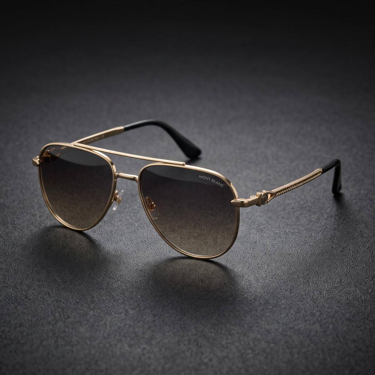 Mont Blanc Aviator Gold Sunglasses view 2