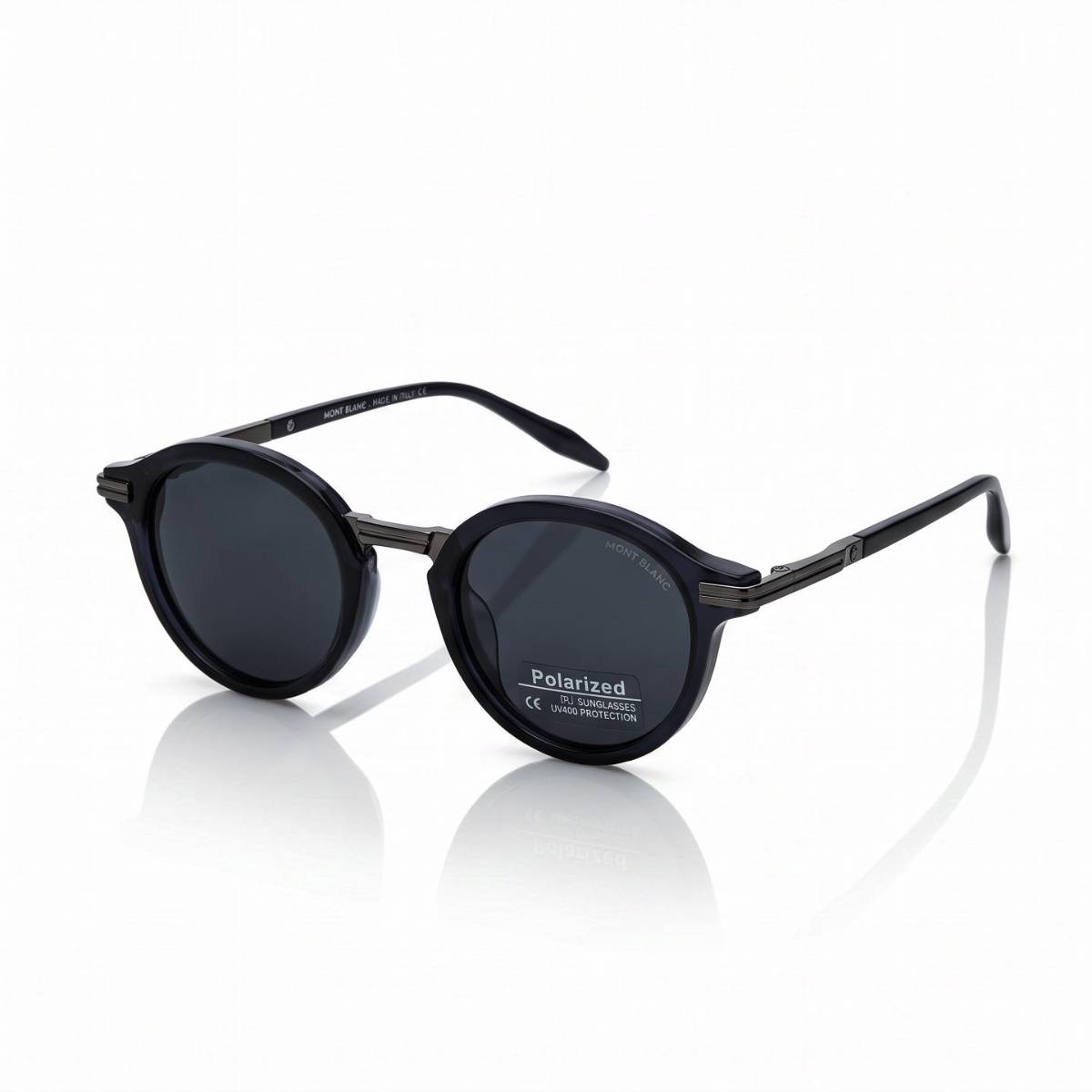Mont Blanc Polarized Round Sunglasses