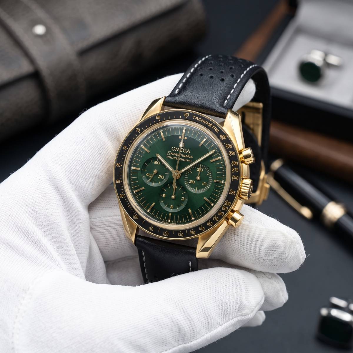 Omega Speedmaster Professional Green Gold