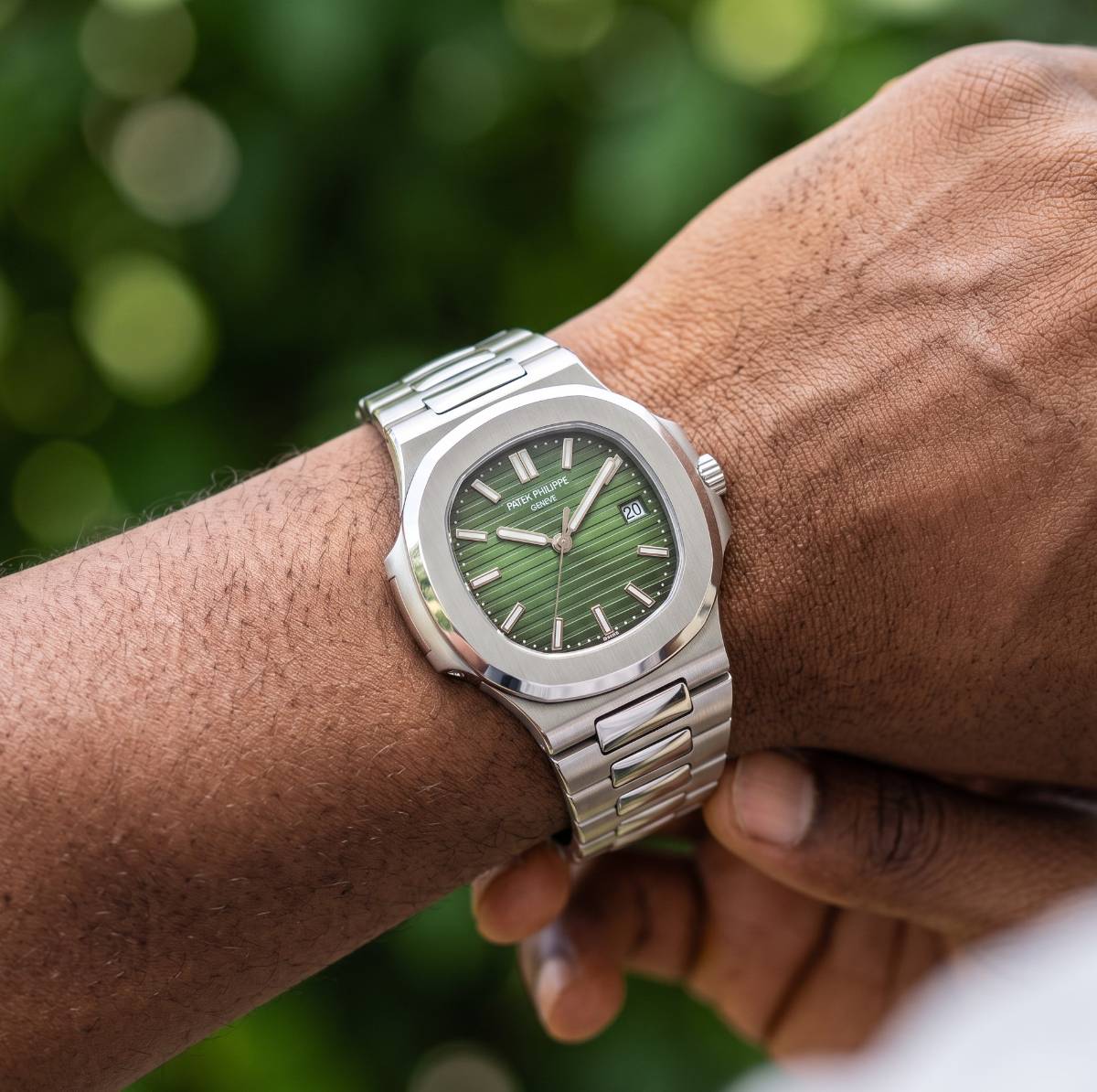 Patek Philippe Nautilus Green Dial view 2